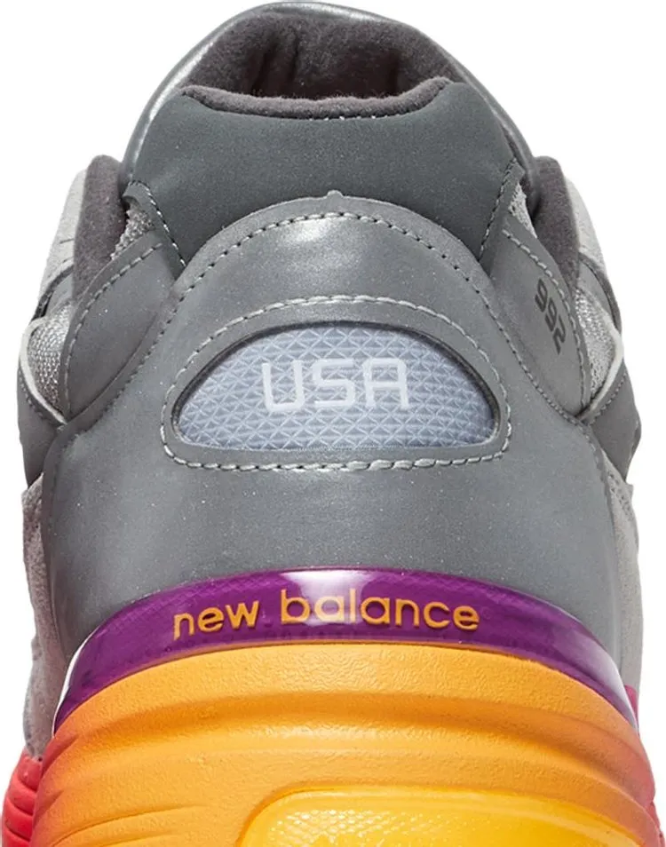 New Balance 992 Made in USA 'Grey Multi' Sneakers, Gray