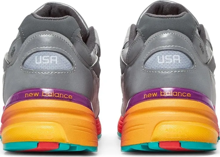 New Balance 992 Made in USA 'Grey Multi' Sneakers, Gray